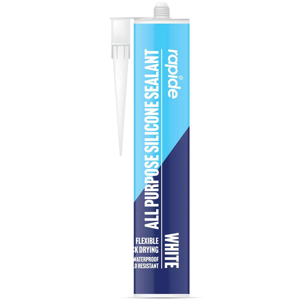 Rapide All Purpose Silicone Sealant White 260ml - Waterproof Mould Resistant Flexible