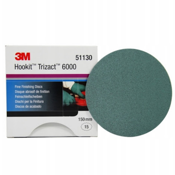 3M Trizact 6000 150MM 51130 Disco de acabado de lijado fino