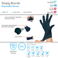 Simply Sanitize 100PK Nitrile Gloves