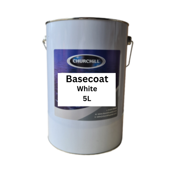 Churchill Basecoat Paint White 5 Litre