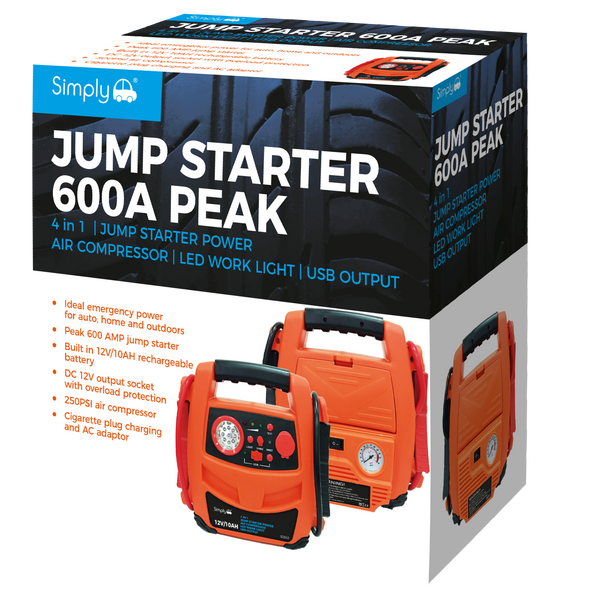 Simply Auto 4-1 Jump Starter 10Ah