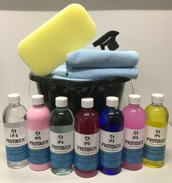 Kit de limpieza de coche ProTouch Valeting de 12 piezas Interior y exterior