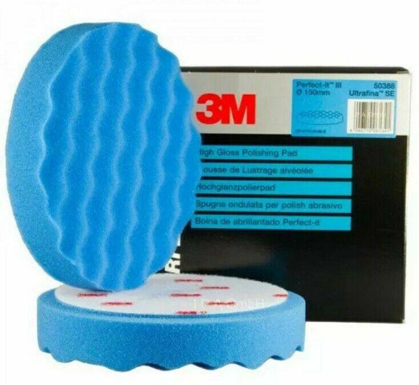 3M Perfect It III Blue Buffing Polishing Pads 50388 Pack Of 2