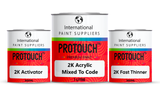 RAL 1013 Oyster White 2K Acrylic Gloss Paint, Activator & Thinner