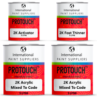 Toyota 3J6 Super Red 3 2K Acrylic Gloss Paint, Activator & Thinner