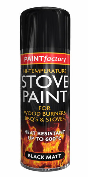 PF High Temperature Black Stove Spray Paint 400ML
