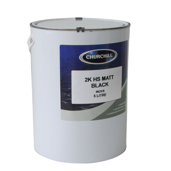 2K Matt Black Car Paint High Solids 5 Litre Churchill