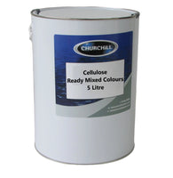 Peinture voiture cellulosique noir de jais 5 litres Churchill