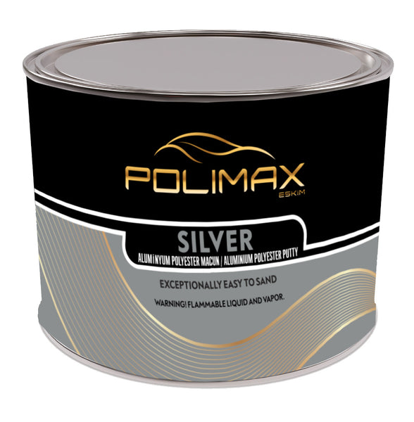 Polimax Silver Alu Body Filler 1 Litre