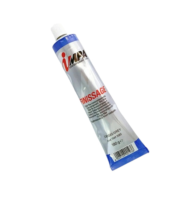 A tube of Impa Finissage 1K Fine Filler Stopper with blue and white packaging.