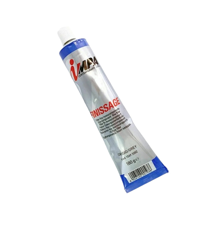A tube of Impa Finissage 1K Fine Filler Stopper with blue and white packaging.