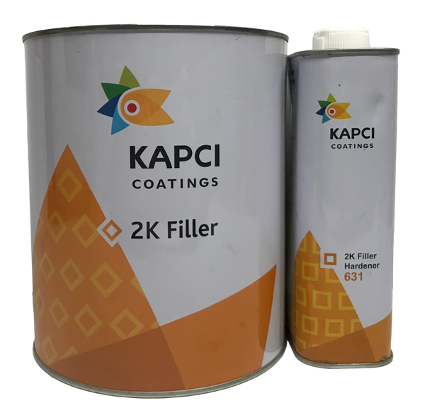 Kapci 2K High Build Grey Car Filler Primer Spray Kit de 3,75 litros