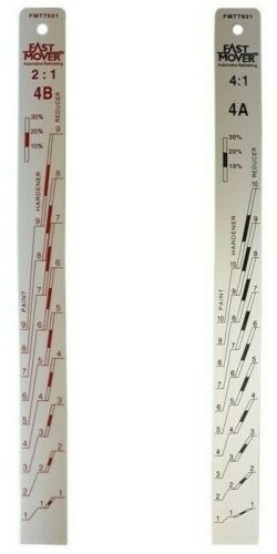 Paint Stick Mixing Metal Measuring 2:1 & 4:1 Ratio Fast Mover