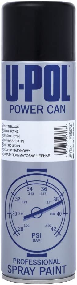 U-Pol Power Can Satin Black Aerosol 500ML