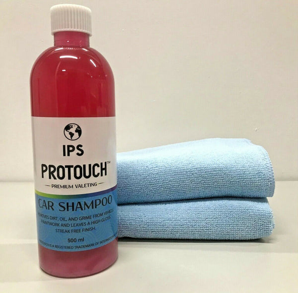 ProTouch Car Shampoing Car Valeting 500ML Avec 2 Chiffons Microfibres