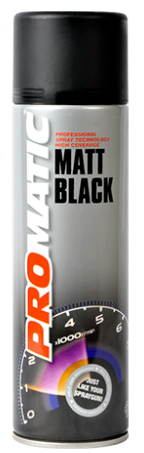 Promatic Matt Black Spray Paint Aerosol 500ML