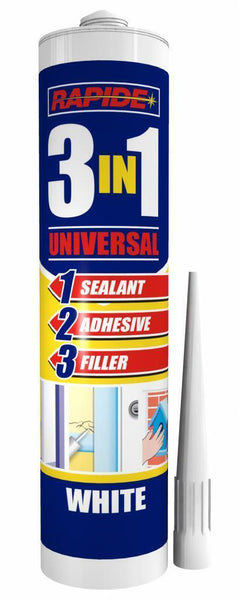 Rapide 3 In 1 Universal Sealant Adhesive Filler White