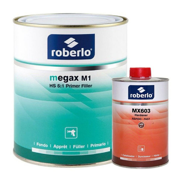 Roberlo Megax M1 2K Imprimación aparejo en spray 5 litros Kit de imprimación para coche