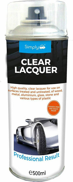 Clear Lacquer Spray Aerosol 500ML Simply Auto