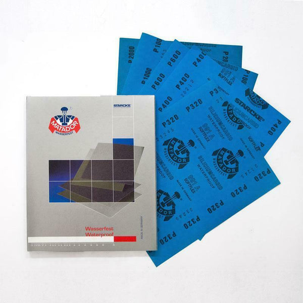Topcoat Preparation Wet and Dry Sandpaper Sheets Kit - 6 Sheets